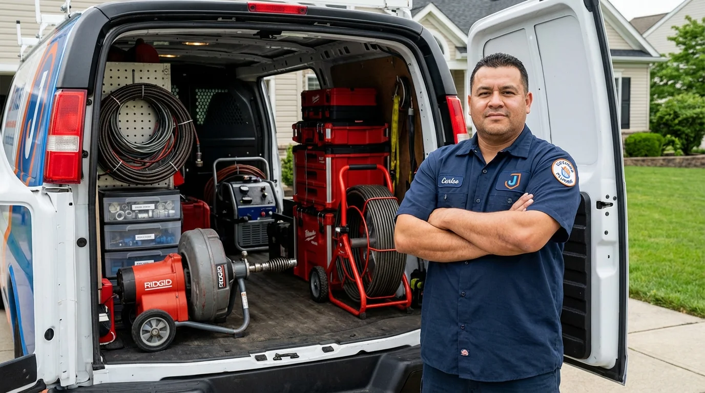 Professional drain cleaning equipment and Johns Plumbing LLC plumber in Scottsboro