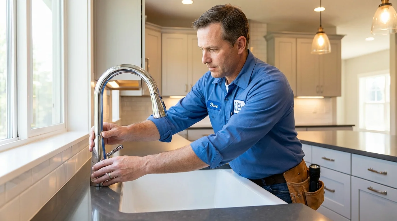 Kitchen faucet installation by Johns Plumbing LLC in Scottsboro