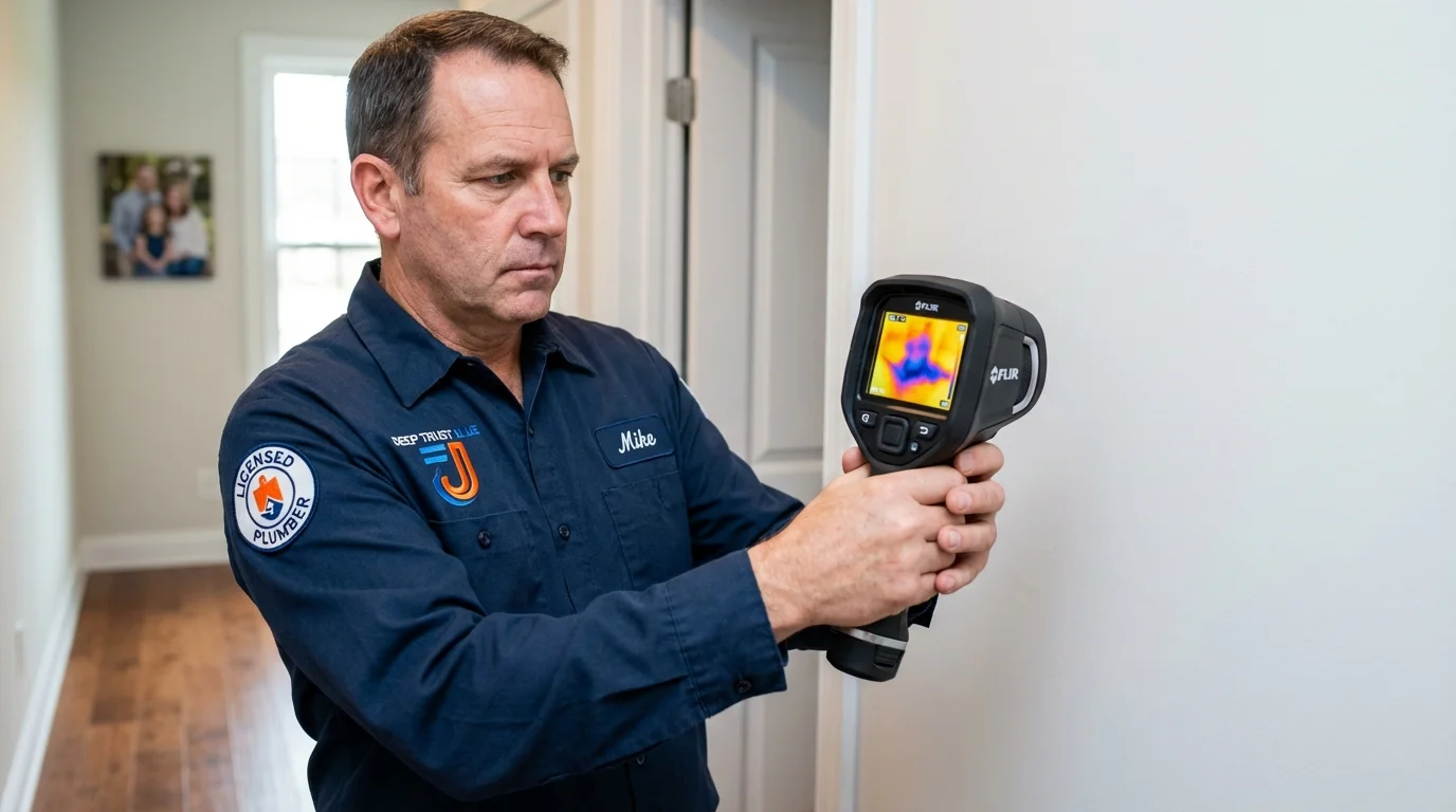 Thermal imaging leak detection by Johns Plumbing LLC in Scottsboro